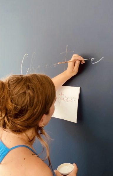Vorzeichnung der Schrift