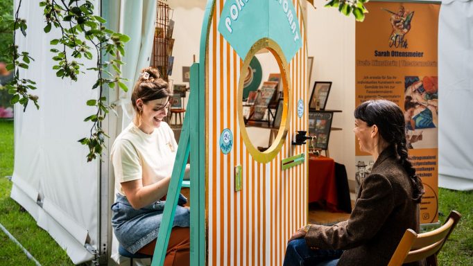 Portraitautomat bei der Arbeit